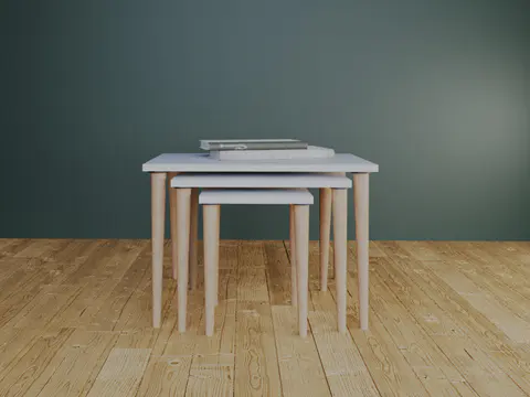 Luna MDF Zigon Sehpa Seti 2