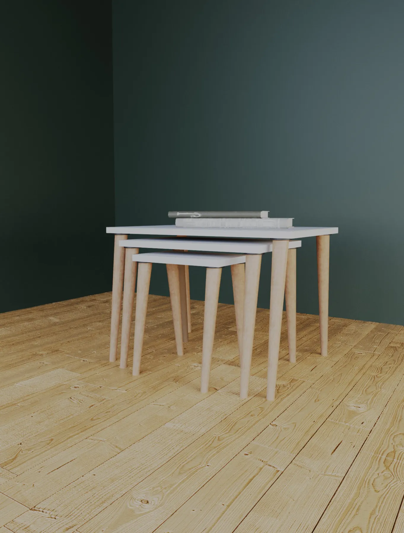 Luna MDF Zigon Sehpa Seti 1