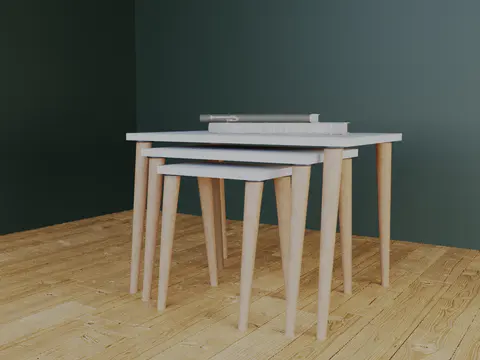 Luna MDF Zigon Sehpa Seti
