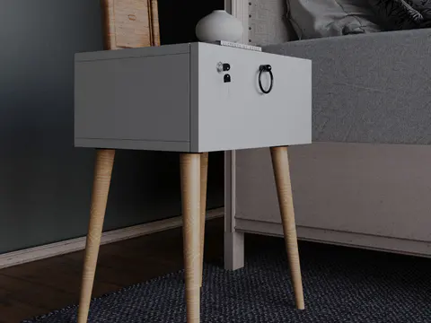 Lora MDF Kilitli Komodin