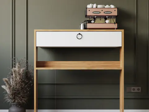 Çift Raflı MDF Kahve Köşesi 5