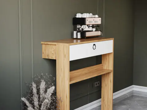 Çift Raflı MDF Kahve Köşesi 3